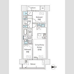 GRANPASEO丸の内 2LDKの間取図画像
