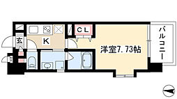 アールズタワー望が丘 1Kの間取図画像