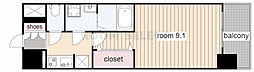 S-RESIDENCE鶴舞2 1Kの間取図画像