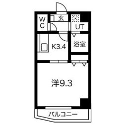 ルシャンパーニュ 1Kの間取図画像
