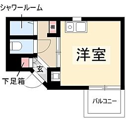 メゾン・ド・ラパン 1Kの間取図画像