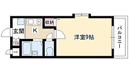 グリーンヒルズ12 1Kの間取図画像