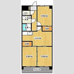 アビタシオン千種 3LDKの間取図画像