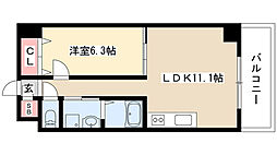 AHビル 1LDKの間取図画像