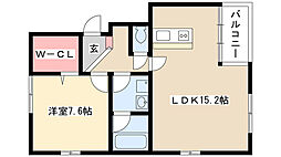 グレースプラザ 1LDKの間取図画像