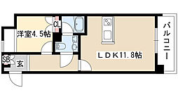 VARIE東別院 1LDKの間取図画像
