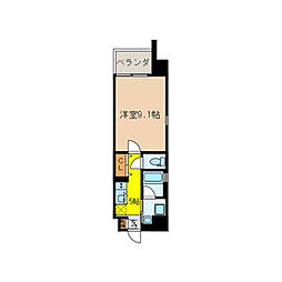 gs丸の内 1Kの間取図画像