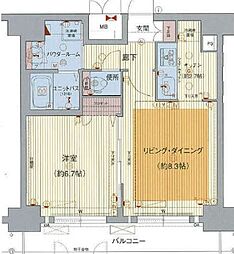 プレサンスナゴヤ桜通ビッグビート 1LDKの間取図画像
