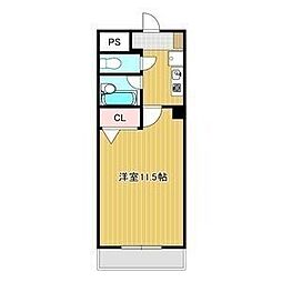 カーサエスペランサ 1Kの間取図画像