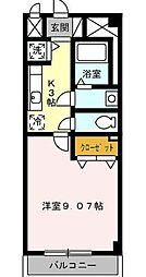 プレストンズ新栄 1Kの間取図画像