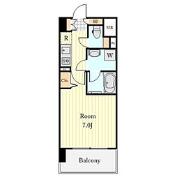 レジデンス東別院スクエア 1Kの間取図画像