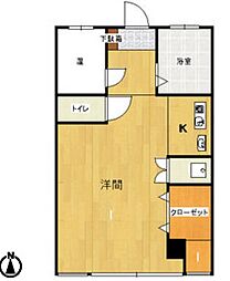 東山パークビル ワンルームの間取図画像