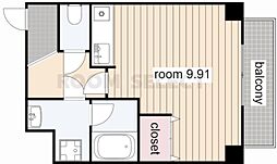 SOCIA内山 ワンルームの間取図画像