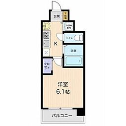 プレサンス名古屋STATIONアブソリュート 1Kの間取図画像