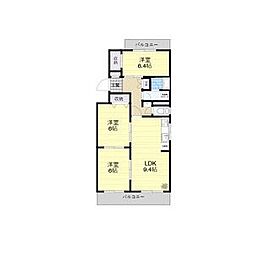 豊岡グリーンハイツ 3LDKの間取図画像
