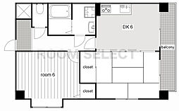 リアライズ岩塚 2DKの間取図画像