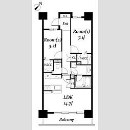 ロイヤルパークス千種 2LDKの間取図画像