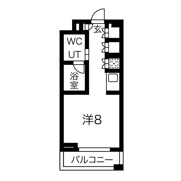 白川公園パークマンション 803｜愛知県名古屋市中区栄２丁目(賃貸マンション1K・8階・23.86㎡)の写真 その2