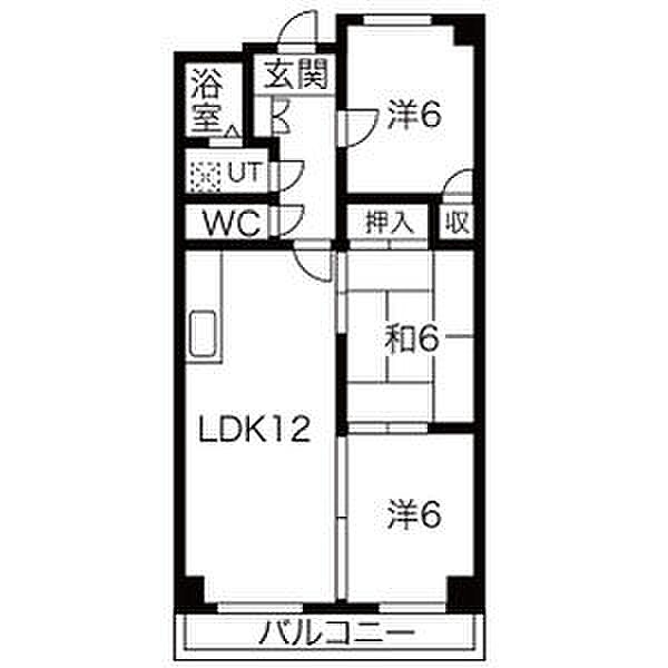 第2高杉マンション 203｜愛知県名古屋市中川区高杉町(賃貸マンション3LDK・2階・66.08㎡)の写真 その2