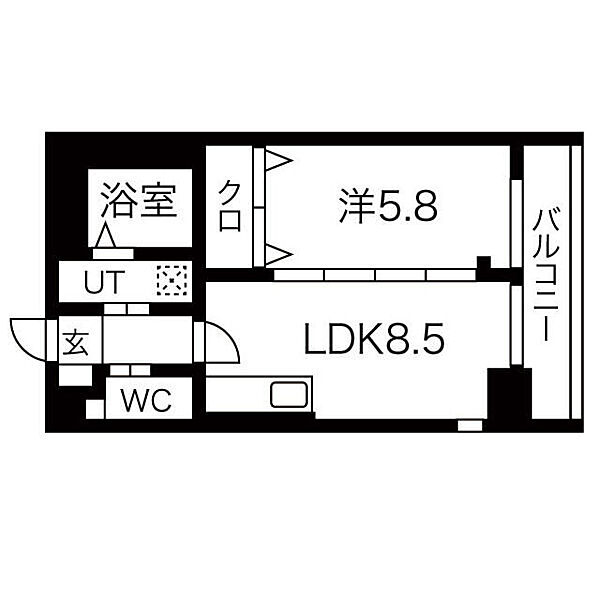 Casa Lucia(カーサルチア) 901｜愛知県名古屋市中川区高畑１丁目(賃貸マンション1LDK・9階・37.27㎡)の写真 その2