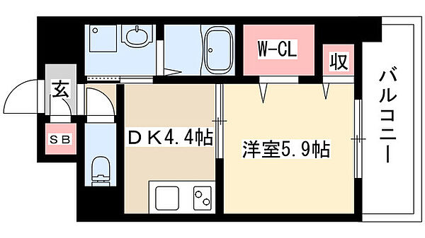 トレフルコート 8B｜愛知県名古屋市中区上前津２丁目(賃貸マンション1DK・8階・34.66㎡)の写真 その2