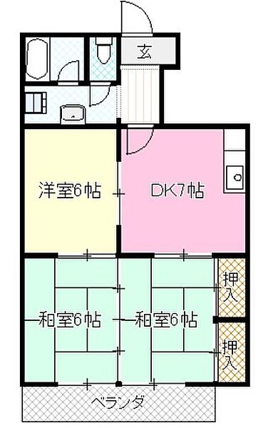 ヒラノマンション 302｜愛知県名古屋市中村区本陣通５丁目(賃貸マンション3DK・3階・58.00㎡)の写真 その2