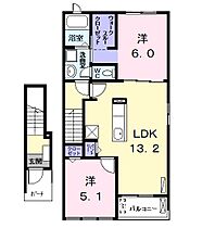 グランシュールＷＥＳＴ　II 203 ｜ 愛知県名古屋市中村区岩塚町５丁目（賃貸アパート2LDK・2階・58.70㎡） その2