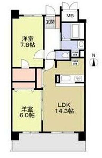 フィール清船 802｜愛知県名古屋市中川区清船町１丁目(賃貸マンション2LDK・8階・63.65㎡)の写真 その2