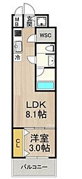 セノアタワー泉 1LDKの間取図画像