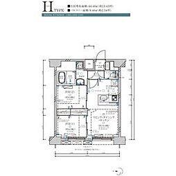 ディアレイシャス名古屋大須通 2LDKの間取図画像