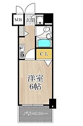 OHD今池 1Kの間取図画像