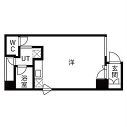 仮)名駅2丁目物件 ワンルームの間取図画像