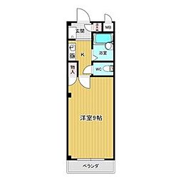 グリーンヒルズ12 1Kの間取図画像