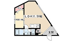 吹上ラファイエット 1LDKの間取図画像