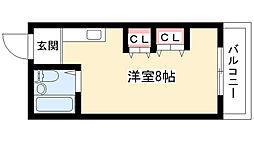 STビル ワンルームの間取図画像