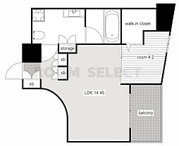 シャトー&ホテル名駅南2nd 1LDKの間取図画像