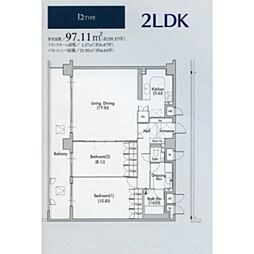 グラン・アベニュー名駅 2LDKの間取図画像
