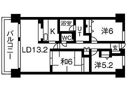 井清壽マンション 3LDKの間取図画像