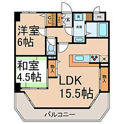グランデ和 2LDKの間取図画像