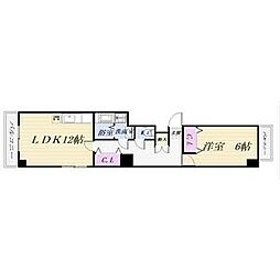 ドリーム新栄 1LDKの間取図画像
