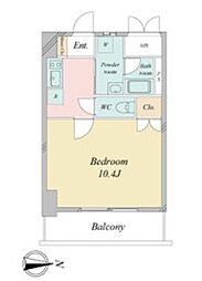 BSRESIDENCESAKAE 1Kの間取図画像