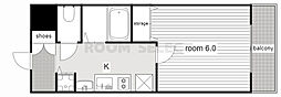 プレサンス新栄リミックス 1Kの間取図画像