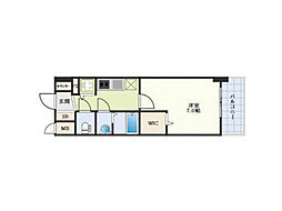 エスリード金山ル・グラン 1Kの間取図画像