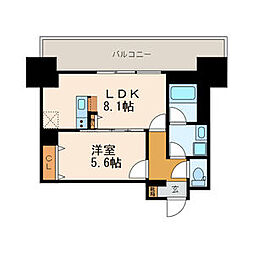 プレミアムコート葵 1LDKの間取図画像