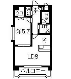 レジェンド21 1LDKの間取図画像