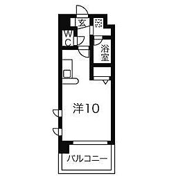 ベレーサ新瑞橋 ワンルームの間取図画像