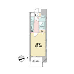 ルクレ新栄レジデンス 1Kの間取図画像
