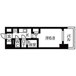 ファステートNAGOYA今池バレンシア 1Kの間取図画像