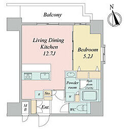 名古屋市中区門前町マンション 1LDKの間取図画像
