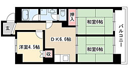 レスカール千代田 3DKの間取図画像